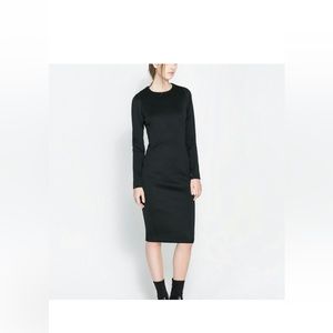 Zara Women’s Black Fitted Bodycon Dress
